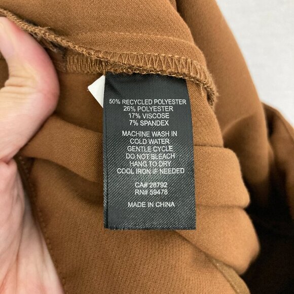 Joie Brown Side Zip Wide Leg Ankle Pants size 12 Office Career - Picture 7 of 9